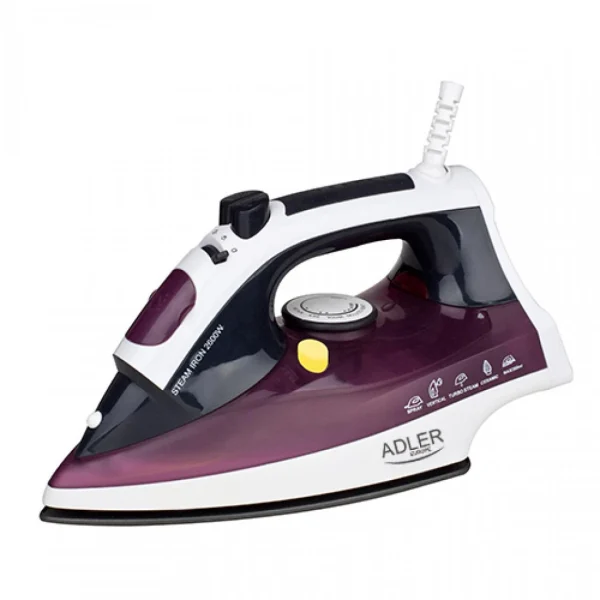 Adler Fer A Repasser De 0,2L 3000W Violet Noir Blanc 1