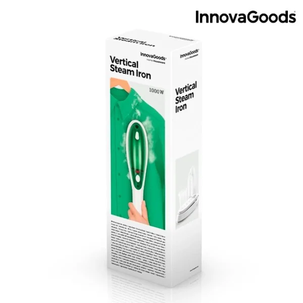 Fer à Vapeur Vertical InnovaGoods 1000W Blanc Vert 3