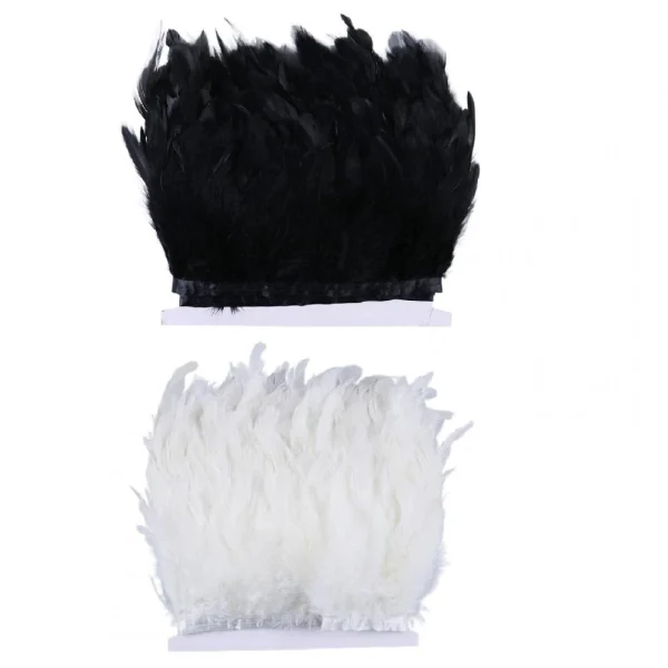 Marque Generique Garniture à Franges En Plumes Garniture De Plumes De Coq 1