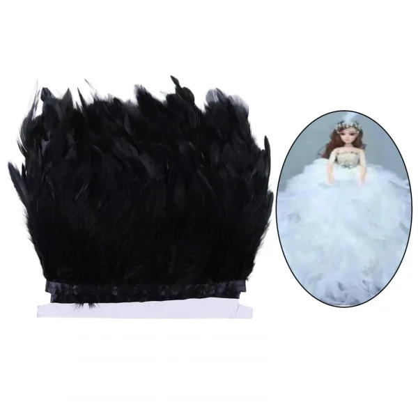 Marque Generique Garniture à Franges En Plumes Garniture De Plumes De Coq 4