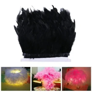 Marque Generique Garniture à Franges En Plumes Garniture De Plumes De Coq 15