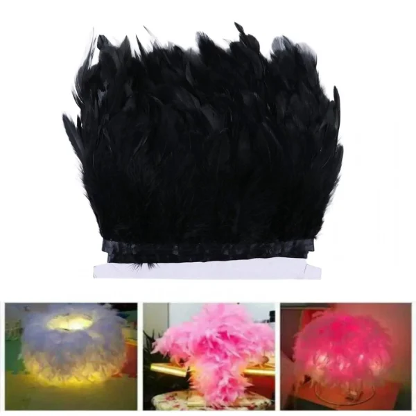Marque Generique Garniture à Franges En Plumes Garniture De Plumes De Coq 6