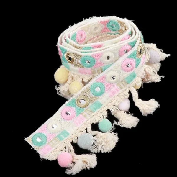 Marque Generique Garniture De Dentelle Broderie Perles Frange 6