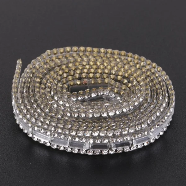 Marque Generique Garniture Dentelle Cristal Strass Ruban Lace 3