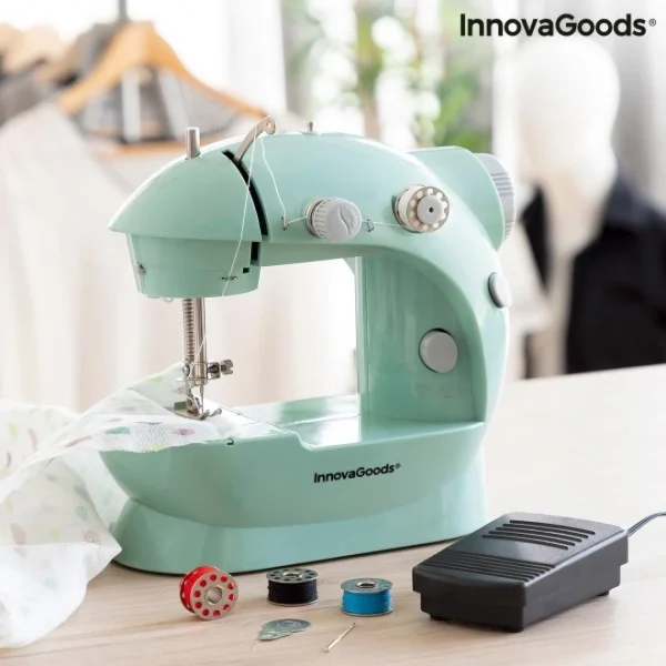 Innovagoods Mini Machine à Coudre Portable Avec LED, Coupe-Fil Et Accessoires Sew… 1