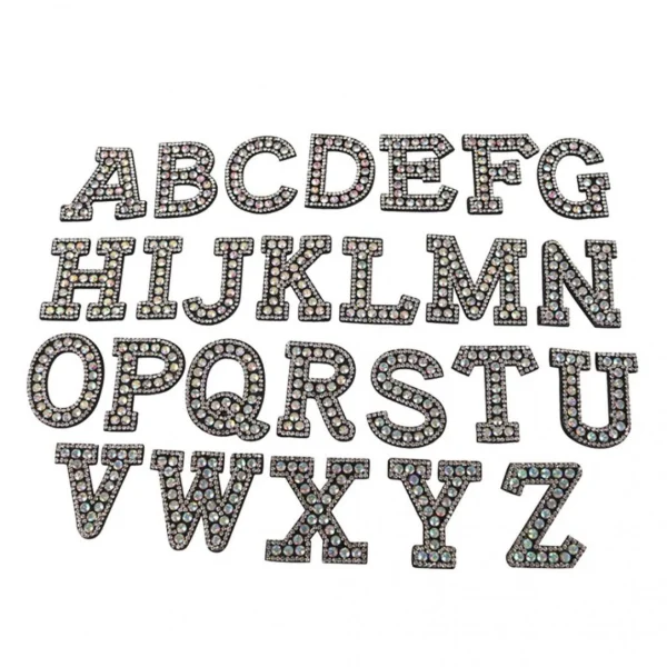 Marque Generique Patch De Fer Sur Lettre Patchs De Couture Strass 3