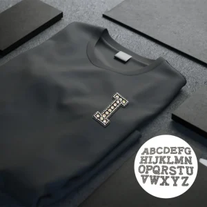 Marque Generique Patch De Fer Sur Lettre Patchs De Couture Strass 15
