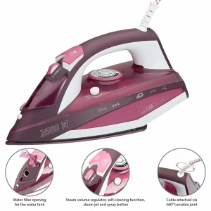Clatronic Fer à Vapeur à Semelle Céramique, Vapeur Verticale, Coup De Vapeur,… 15