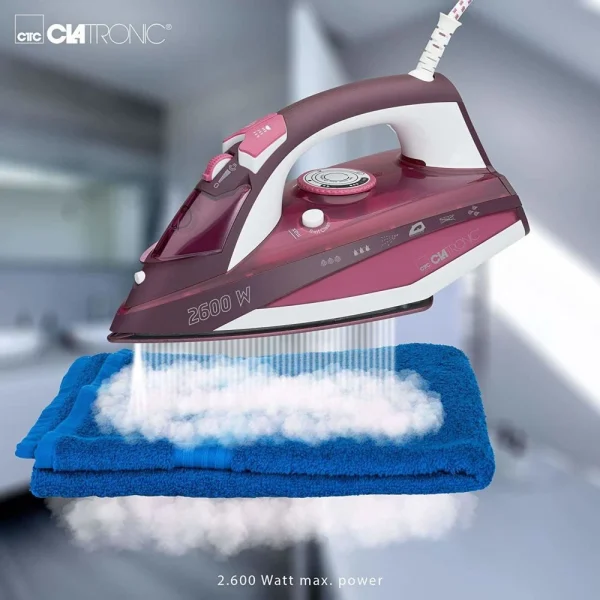 Clatronic Fer à Vapeur à Semelle Céramique, Vapeur Verticale, Coup De Vapeur,… 4