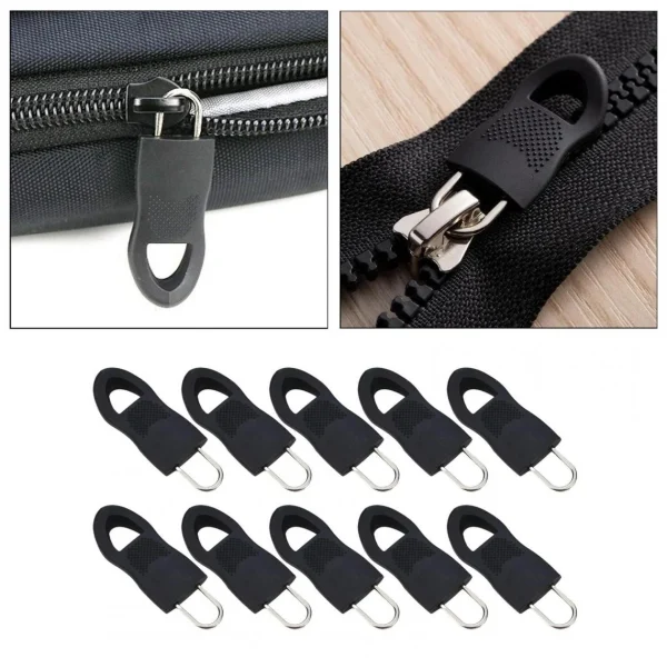 Marque Generique Remplacement Balises Fermeture À Glissière Zip Fixateur Noir De Rép… 5