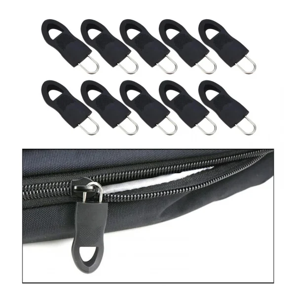 Marque Generique Remplacement Balises Fermeture À Glissière Zip Fixateur Noir De Rép… 6