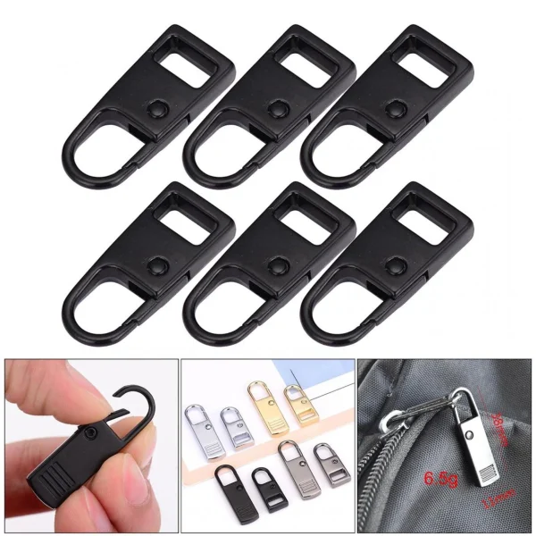 Marque Generique Remplacement Balises Fermeture À Glissière Zip Fixateur Noir De Rép… 6