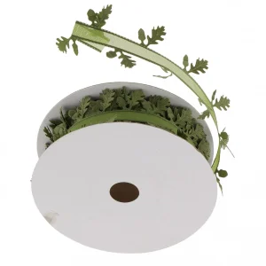 Marque Generique Rouleau De Ruban Décoratif Feuilles Motif Tissu Décor Vert Embelliss… 9