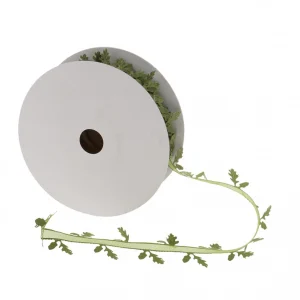 Marque Generique Rouleau De Ruban Décoratif Feuilles Motif Tissu Décor Vert Embelliss… 11