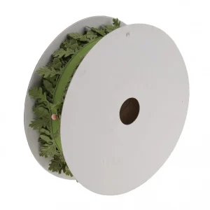 Marque Generique Rouleau De Ruban Décoratif Feuilles Motif Tissu Décor Vert Embelliss… 13