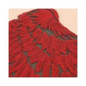 Wewoo Rouge Une Paire De Paillettes Aile De Plume Forme Autocollant De Patch… 13