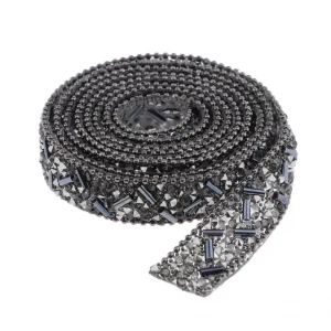 Marque Generique Strass Thermocollant Pour Vetement Ruban Doré 9
