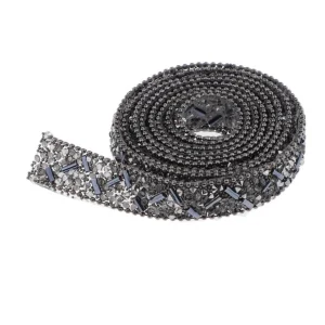 Marque Generique Strass Thermocollant Pour Vetement Ruban Doré 15