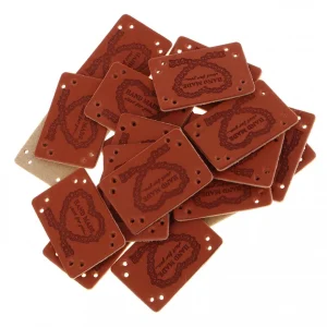 Marque Generique Étiquette En Cuir PU De 20 Pièces Étiquette Faite Main Étiquette D… 15